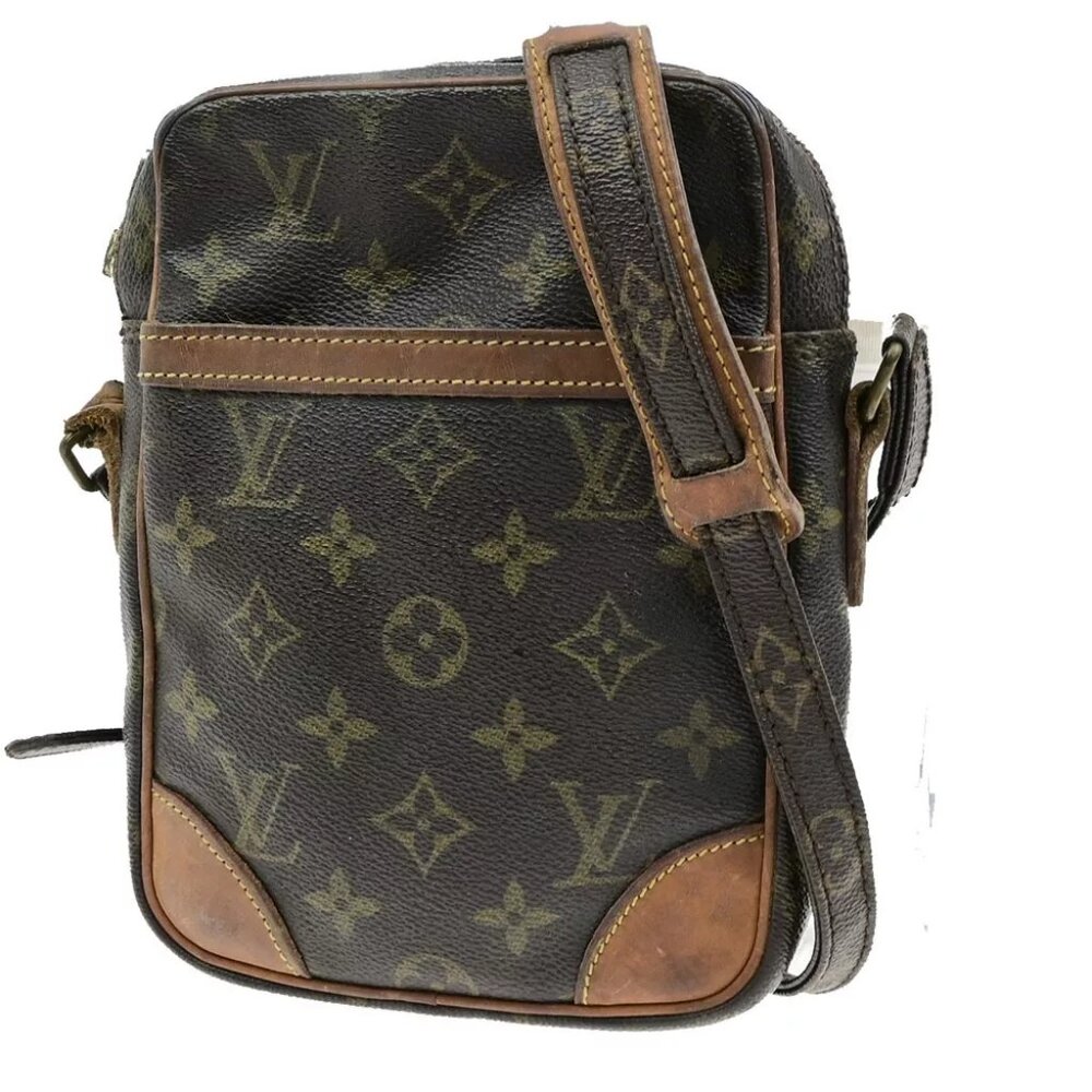 LOUIS VUITTON Danube Shoulder Bag Monogram Leather Brown France M45266 63EE019